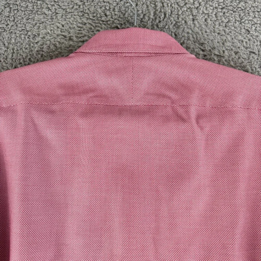 Charles Tyrwhitt Button-Up Dress Shirt Mens Large Pink‎ Extra Slim Fit Non-Iron